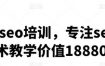 黑帽客seo培训，专注seo实战技术教学价值18880元
