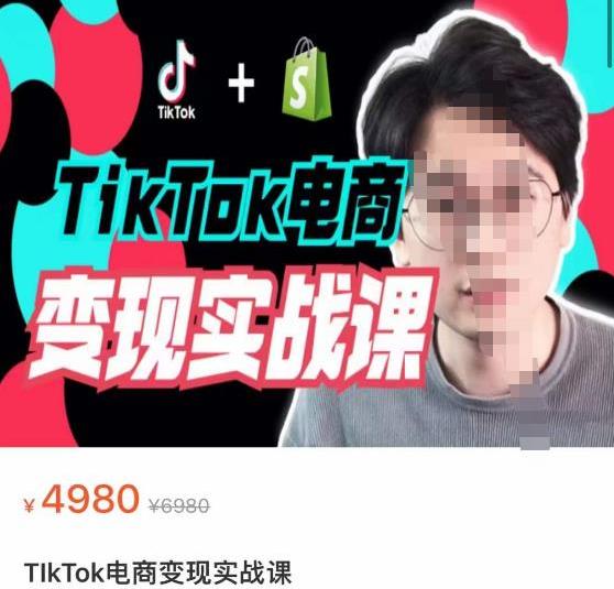 TikTok电商变现实战课，TikTok运营+Shopify独立站运营+TikTok广告投放，价值4980元