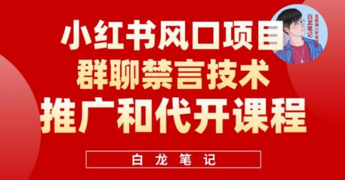 小红书风口项目日入300 ，小红书群聊禁言技术代开项目，适合新手操作