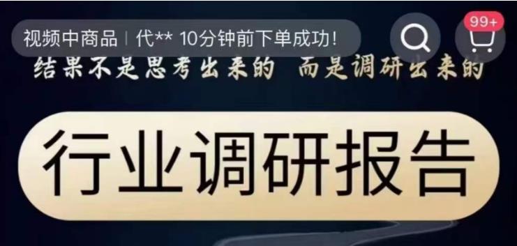 行业调研报告，结果不是思考出来的而是调研出来的